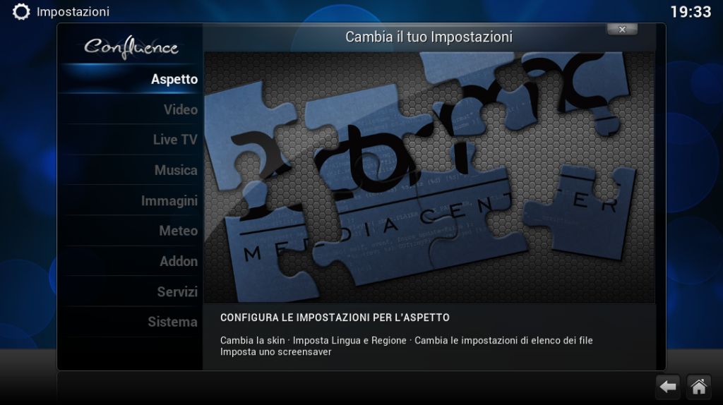 XBMC Sistema